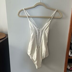 Billabong Cream Crochet Swimsuit